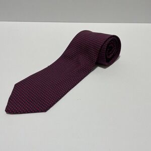 Brooks Brothers Makers Mens Red Navy Blue Geometric Silk Tie Made in USA